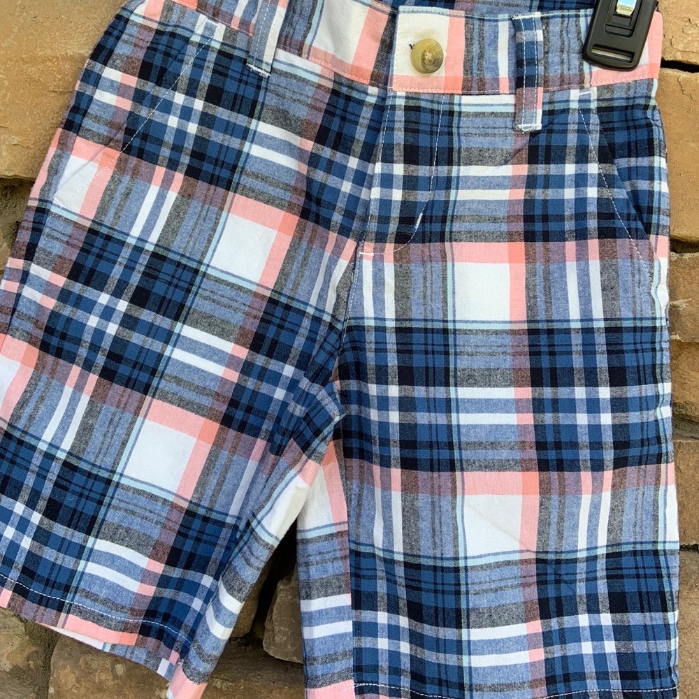 NWT Janie and Jack little boy size 4 plaid shorts